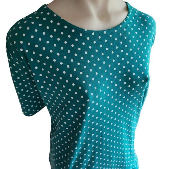 Northern Isles A-Line Skirt Set Polka Dots Pockets Pullover Short Sleeves - Picture 2 of 11